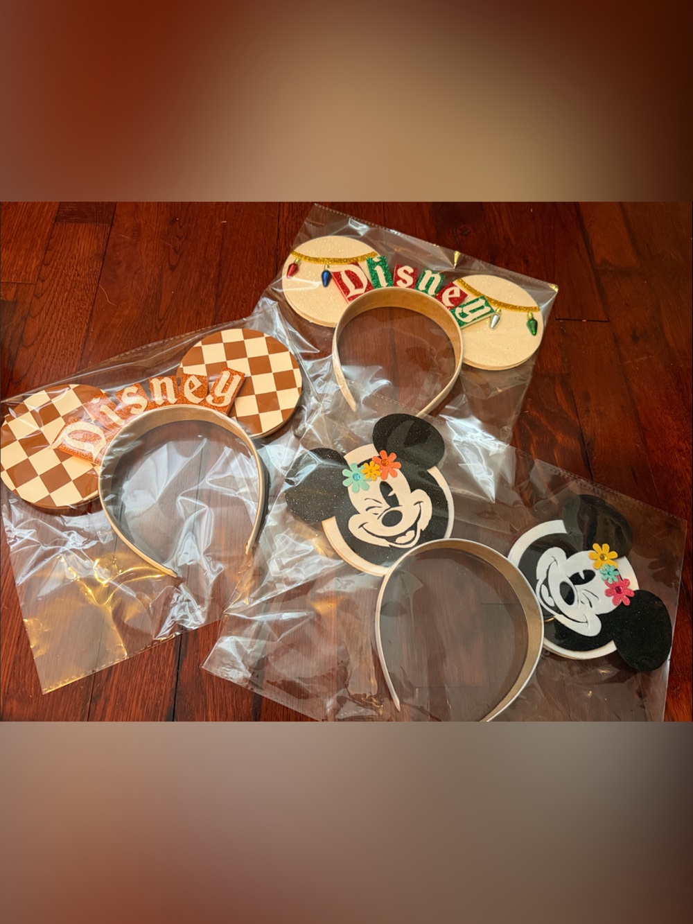 (3) Disney Mickey Mouse Glitter Ears/ (1) each of Summer, Fall, &Holiday style.